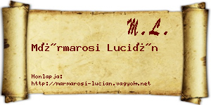 Mármarosi Lucián névjegykártya